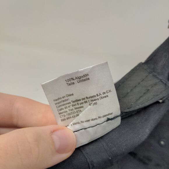 Cozumel Mexico Shark Slideback Hat Black One Size Embroidered 6 Panel - Picture 8 of 8